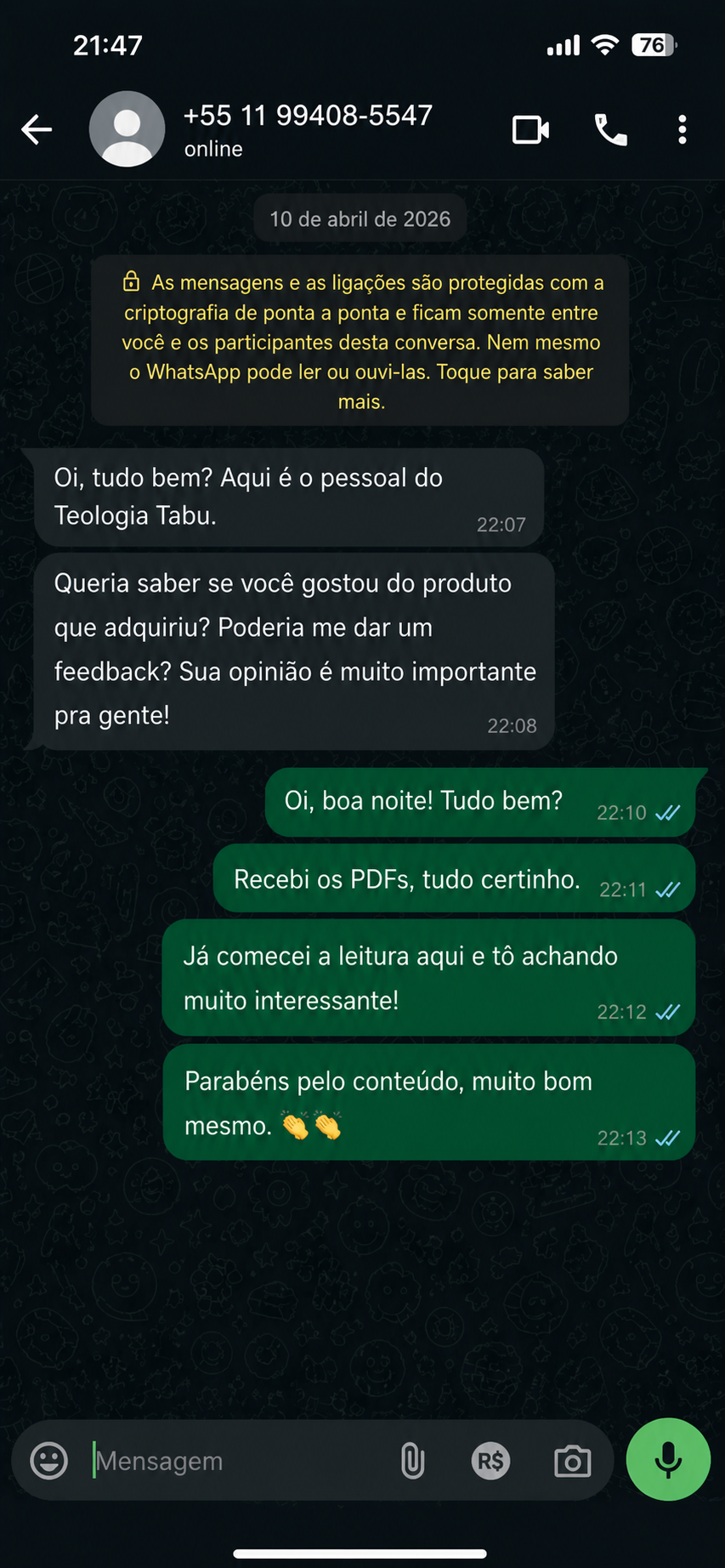 Prova Social WhatsApp 4